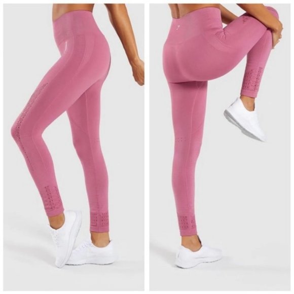 Gymshark Energy Seamless Legging in Dusky Pink - Picture 3 of 12
